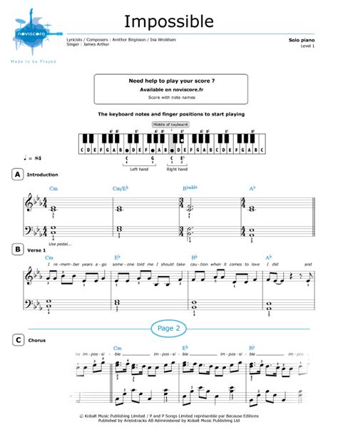 Impossible By Shontelle Sheet Music - sharaauto