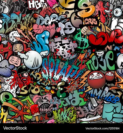 Graffiti on wall streetart background Royalty Free Vector