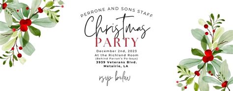 2023 Christmas Party RSVP – Perrone & Sons, LLC