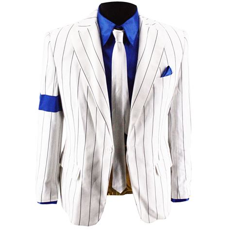 Retro MJ Michael Jackson Smooth Criminal Vocal Concert History Stripe Outfit Suits -in Suits ...