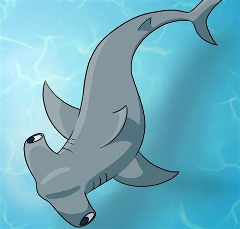 How To Draw A Hammerhead Shark - Draw Central in 2020 | Shark drawing, Shark painting, Shark ...