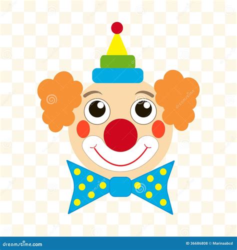 Clown face stock vector. Image of circus, gold, icon - 36686808