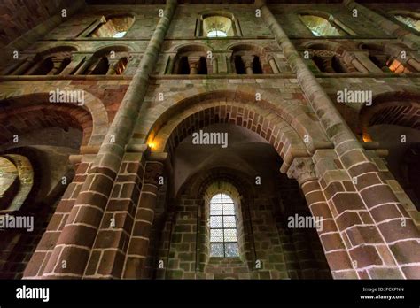 Inside The Abbey Of Mont Saint Michel Stock Photos & Inside The Abbey ...