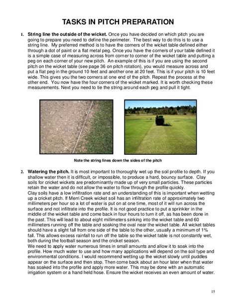 Basic guide to turf cricket pitch preparation