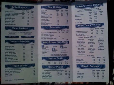 Culver's Menu, Menu for Culver's, Jeffersontown, Louisville ...