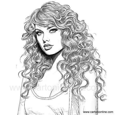 Dibujo 11 de Taylor Swift para colorear