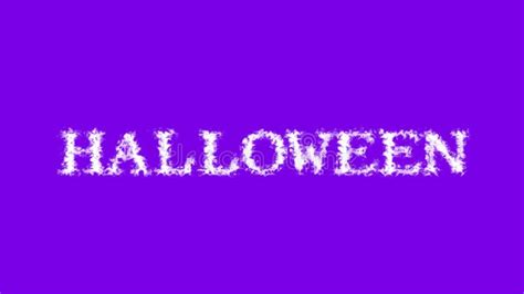 Halloween Cloud Text Effect Violet Isolated Background Stock Illustration - Illustration of ...