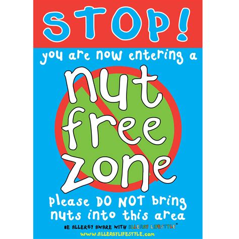 Nut allergy alert poster | Nut Free Poster | Allergy Awareness Poster