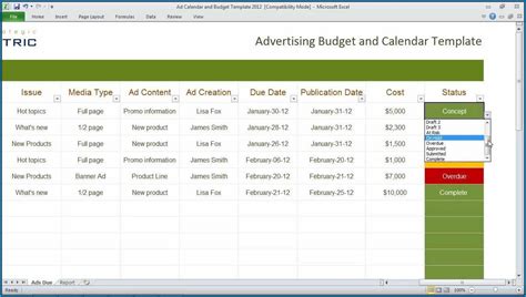 √ Free Printable Excel Budget Calendar Template