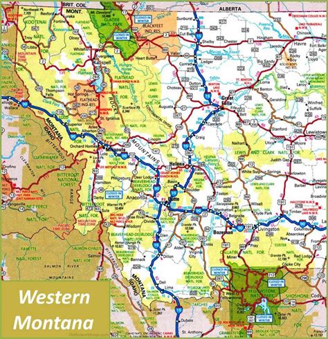 Map of Western Montana