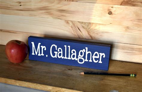 Teacher Name Plate Desk Sign Personalized Gift Reclaimed - Etsy | Teacher name plates, Desk sign ...