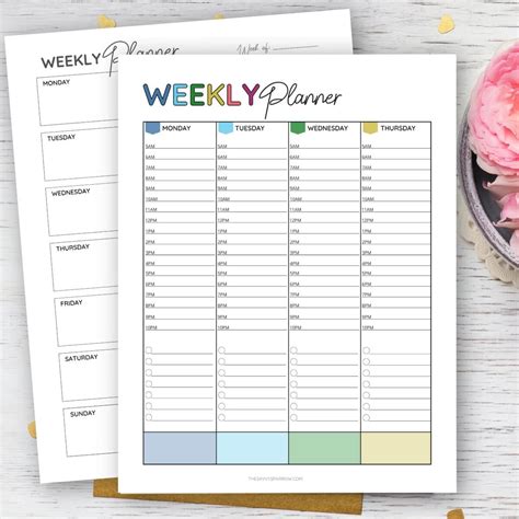 Printable Weekly Schedule Planner