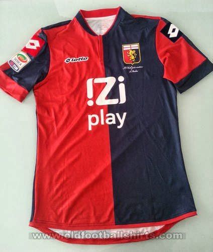 Genoa CFC Home football shirt 2013 - 2014. Sponsored by ᴉzi play