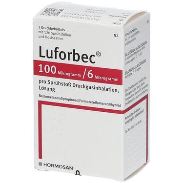 LUFORBEC 100 µg/6 µg 120 Hub Dosieraerosol 1 St mit dem E-Rezept kaufen - Shop Apotheke