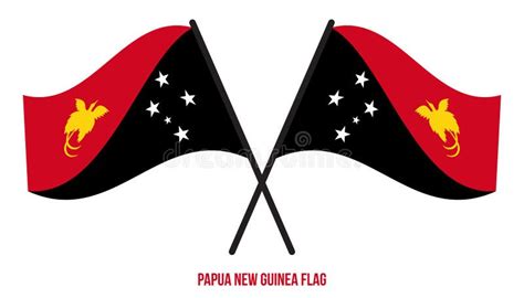 Papua New Guinea Flag, Vector Illustration On A White Background Stock Vector - Illustration of ...