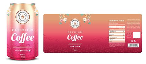 Coffee can label design, coffee can packaging design, label template ...