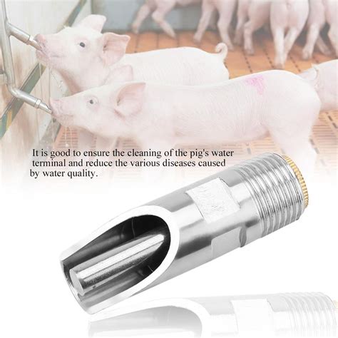 Ccdes Pig Nipple Waterer, Pig Drink Waterer,5pcs Stainless Steel Automatic Pig Nipple Drinker ...