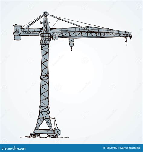 Construction Crane. Vector Drawing | CartoonDealer.com #158516063