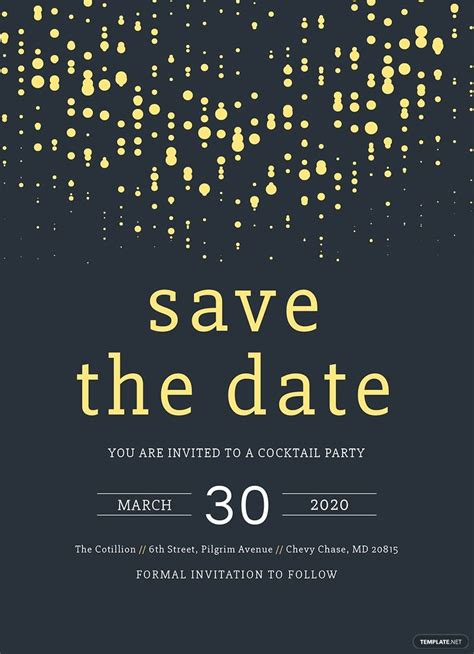 Save the Date Birthday Invitation Template in Word, Illustrator, PSD ...