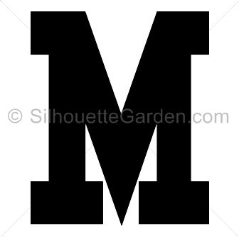 Letter M Silhouette Font