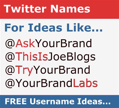 Twitter Name Generator - Names for You, Your Business, Product or Brand