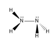 What is the molecular geometry of $\ce{N2H4}$? | Quizlet