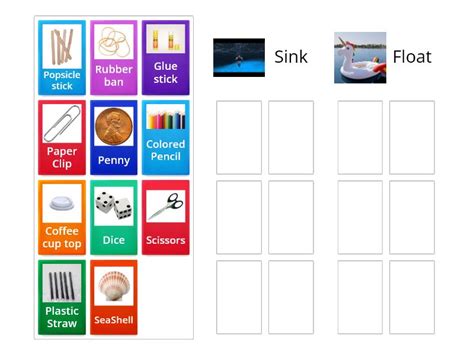 Relative Density Sink or Float - Group sort