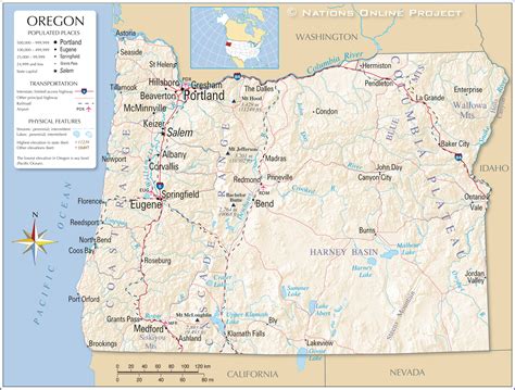Oregon Map Of Cities And Towns – Map VectorCampus Map