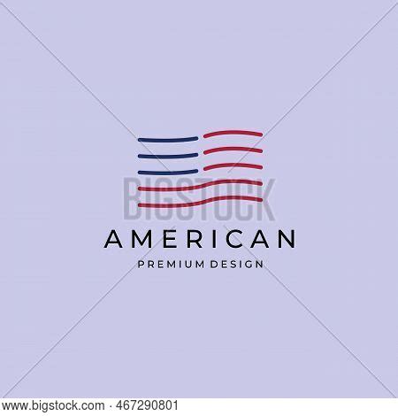 American Flag Logo Vector & Photo (Free Trial) | Bigstock