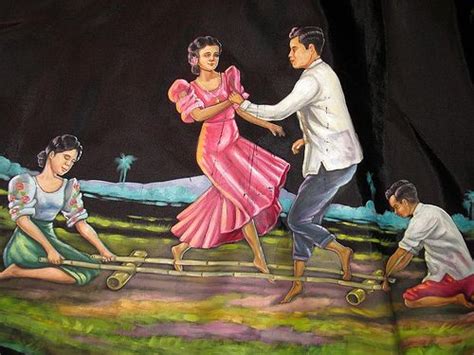 Tinikling Dance Clipart Bw