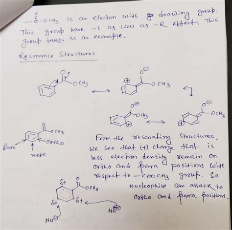 [Solved] Using resonance structures, explain why electron withdrawing ...