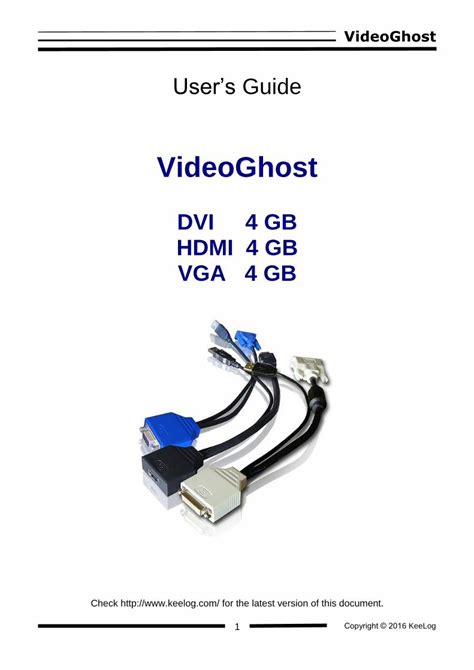 (PDF) DVI, HDMI, VGA Image Recorder User Guide - VideoGhost · Title: DVI, HDMI, VGA Image ...