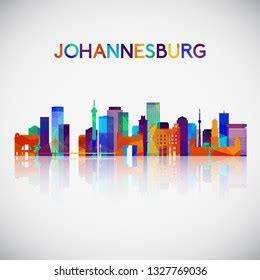 Johannesburg Skyline Silhouette Colorful Geometric Style Stock Vector (Royalty Free) 1327769036 ...