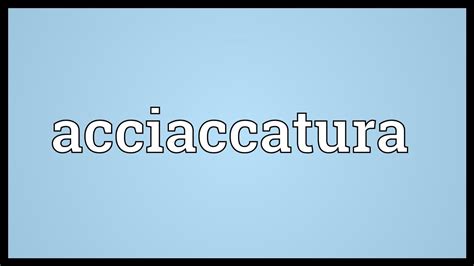 Acciaccatura Meaning - YouTube