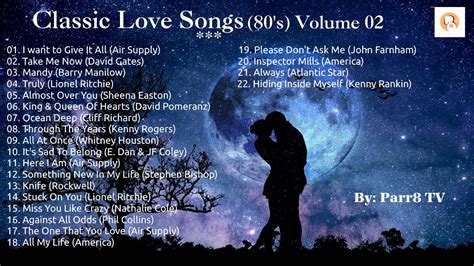Classic Love Songs 80's Vol 02 - YouTube