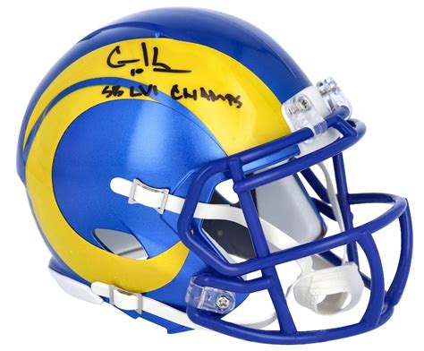 Cooper Kupp Signed Rams Super Bowl LVI Logo Speed Mini Helmet Inscribed "SB SVI Champs ...