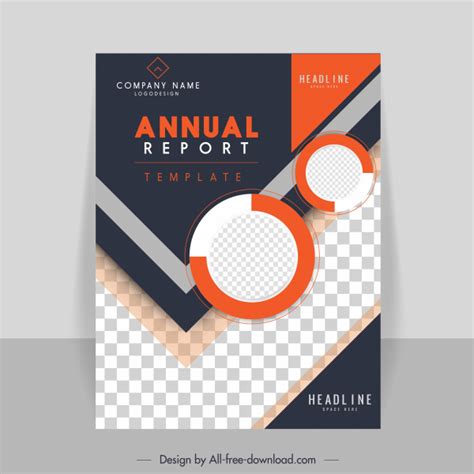 Annual Report Cover Design Vector Free Download