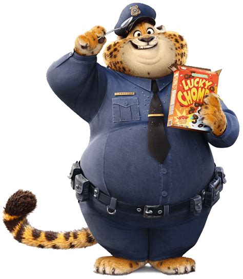 Zootopia Benjamin Clawhauser Eating Cereals transparent PNG - StickPNG