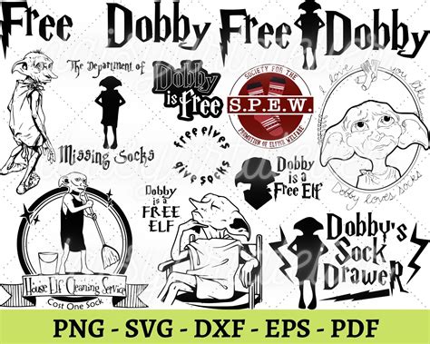 Dobby Svg Bundle Clipart Free Dobby Free Elf Svg Png Eps - Etsy Australia