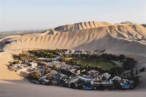 The desert oasis of Huacachina, Peru. It's become wayyy more touristy ...