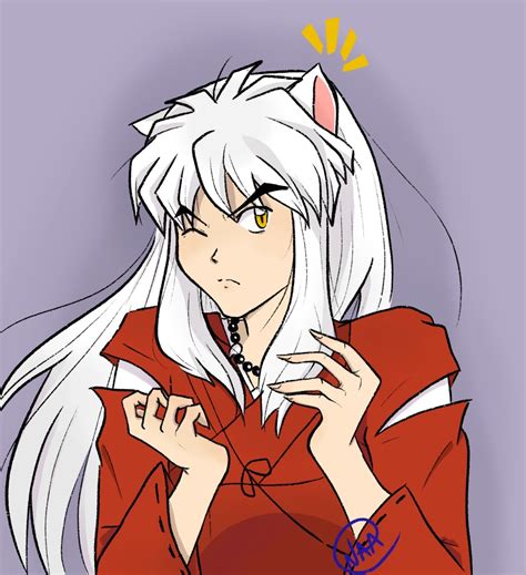 In Love With A Hanyou — InuYasha & Kagome Watercolor Painting by Megan...