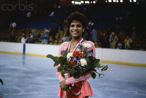 Portrait of Ice Skating Champion Debi Thomas with Bouquet – Crasstalk