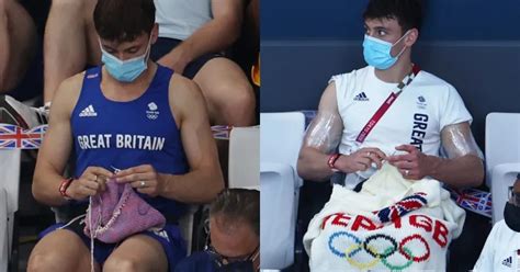 Tom Daley knitting while watching an Olympics diving final is just so wholesome | PinkNews