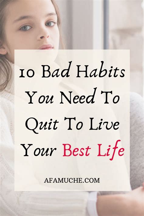 10 Bad habits you need to quit to live your best life in 2020 | Break bad habits, Life ...