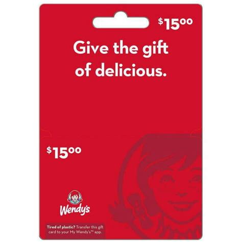 Wendy's $15 Gift Card - Walmart.com - Walmart.com