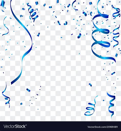 Celebration background with confetti blue Vector Image