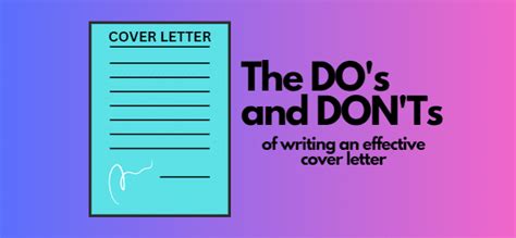 The Dos and Don'ts of Writing an Effective Cover Letter