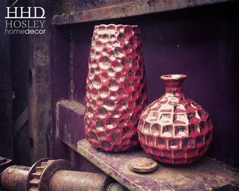 Red Ceramic Vases