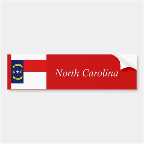 North Carolina State Flag, North Carolina Bumper Sticker | Zazzle