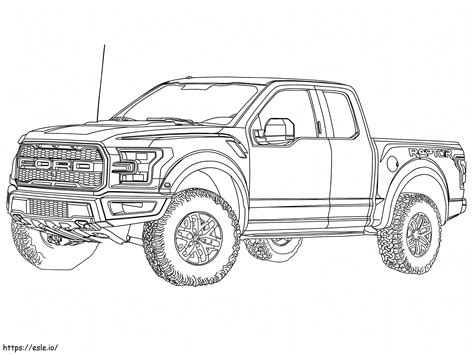 2017 Ford F 150 Raptor coloring page